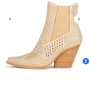 Jeffery Campbell tan studded boots